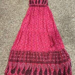 Pink Paisley Maxi Dress